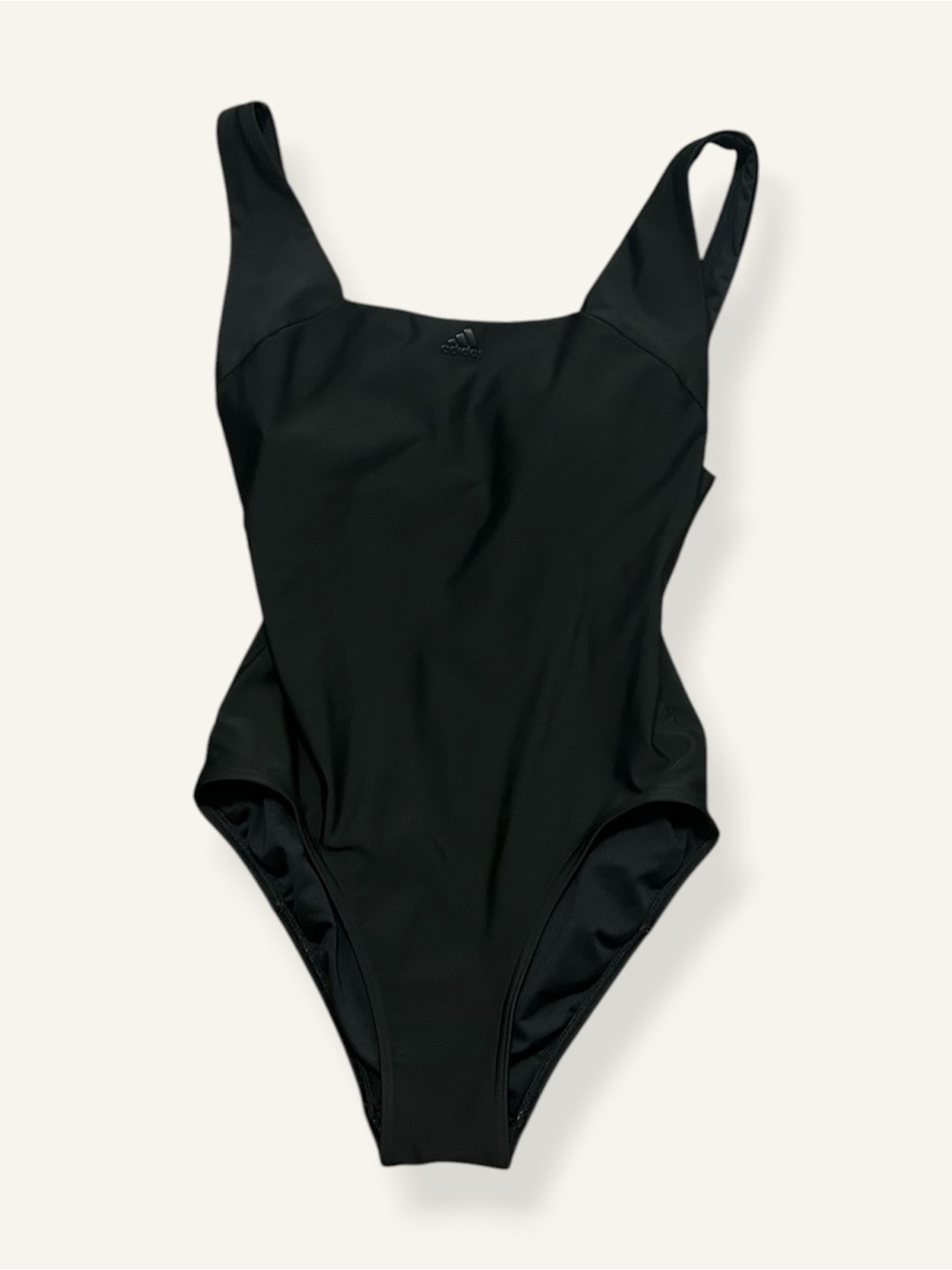 Adidas Black One Piece Swimsuit Square Neck Size